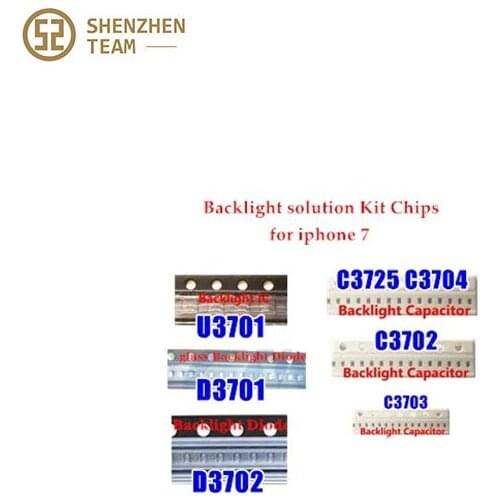 SZteam 3sets/lot for iphone 7 Backlight Back light solution Kit driver ICs U3701 (LM3539A1) +D3701+D3702+C3725+C3703+C3702
