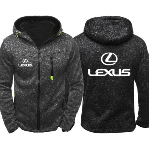 Hoodies Men Lexus Car Logo Print Casual Hip Hop Harajuku Long Sleeve Hooded Sweatshirts Mens zipper Jacket Man Hoody Clothing
