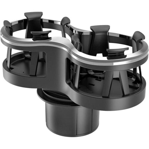 Universal Dual-hole Beverage Holder For Bottle Car Water Cup Storage Auto Parts Beverage Bottle Holder Elastic Clip