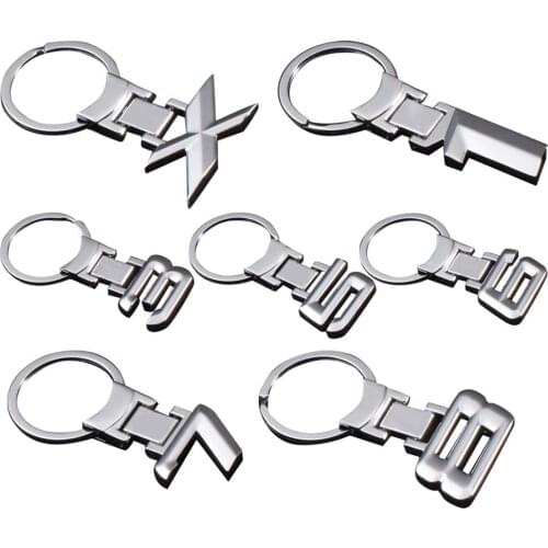 Universal Metal Number Emblem Key Chain for Tesla BMW Honda Benz Car Key Chain Key Ring Car Keychain Keyring