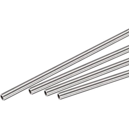 Uxcell 304 Stainless Steel Round Tube 3mm OD 0.5mm Wall Thickness 300mm Length 4 Pcs