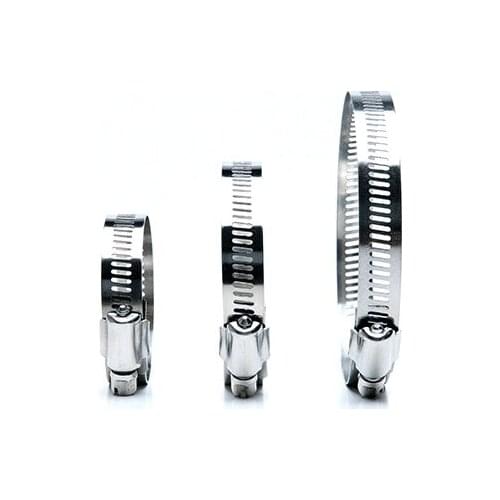 1pc 304 Stainless Steel pipe Clamps/Hose Clips Durable Silver Durable Anti-oxidation Corrosion-resistant Powerful Torque 10~90MM