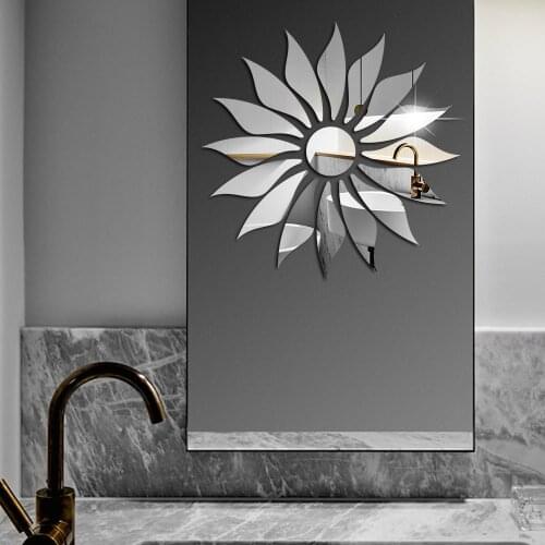 MIrror Wall Stickers Decoration Home Decor DIY Decoration Accessories Acrylic Mural Panel Self-adhesive 3D Wall Stickers