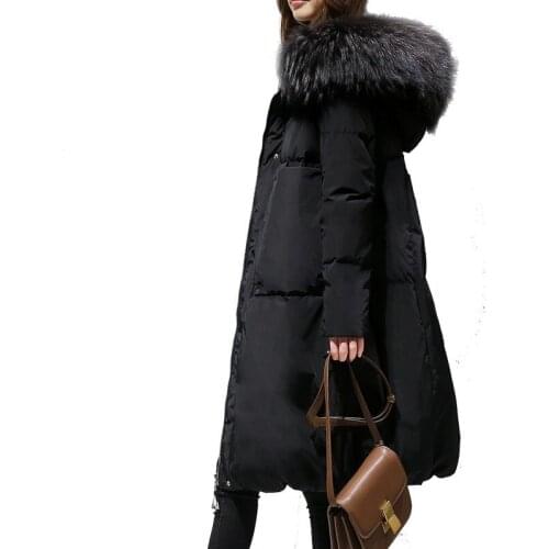 Womens Jacket 2020 New Down Jacket Female Winter Mid-length Large Size 6XLwinter Coat Women Big Fur Collar Bread Winter Jacket