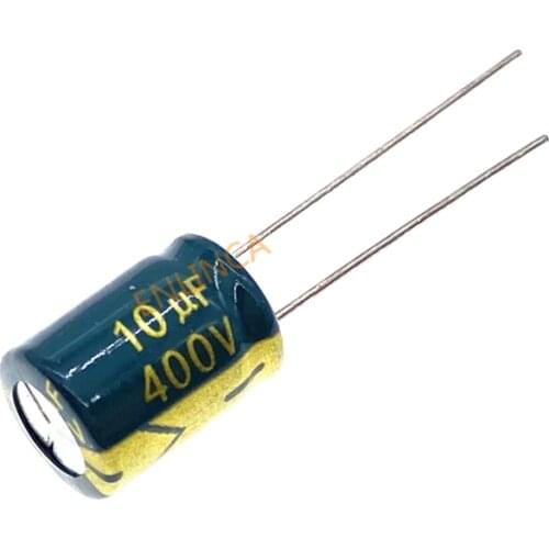 10pcs/lot 400V 10UF Aluminum Electrolytic Capacitor Size 10*13mm 400V 10uf 20
