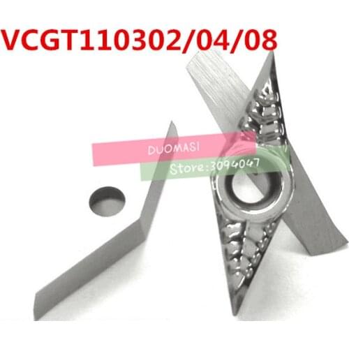10PCS VCGT110302/VCGT11304/VCGT110308 Aluminum carbide insert,CNC lathe tool,suitable for aluminum processing,insert SVJCR/SVVCN