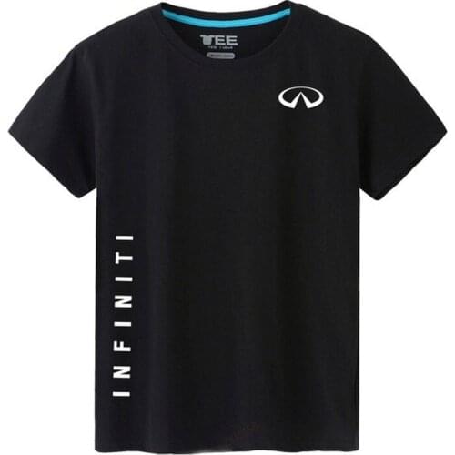 2021 New Summer Men T-shirt for Male Summer for Infiniti Car Logo T-shirt Man Clothing Solid Colour T Shirts Tops A