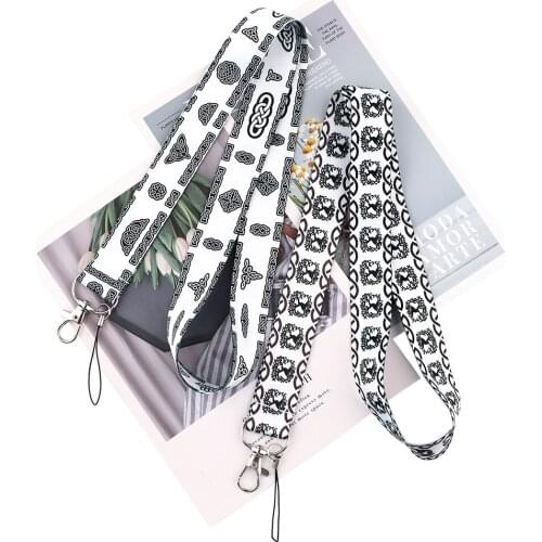 24pcs/lot MD744 DMLSKY Old Style Retro Viking Black Amulet Vintage Norse Runes Jewelry Punk Lanyard for Women and Men