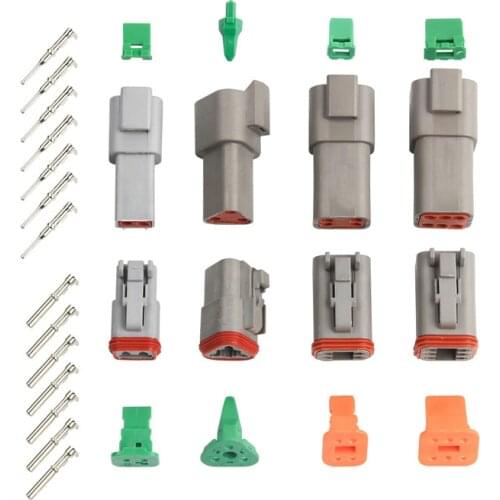 2P 3P 4P 6P DT Auto Wire Connector Waterproof Electrical Connectors For Car Motor Truck With Pins 22-16AWG