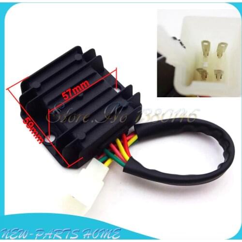 4 Wire Male Plug Voltage Regulator Rectifier For ATV Quad Moped Scooter Dirt Pit Bike Motorcycle
