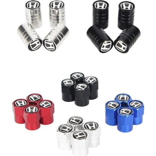 4PCS Aluminum Tire Valve Cap Car Truck Tyre Rim Valve Wheel Stem Cap For Honda Mugen Power Civic Accords CRV Hrv Jazz CBR VTX