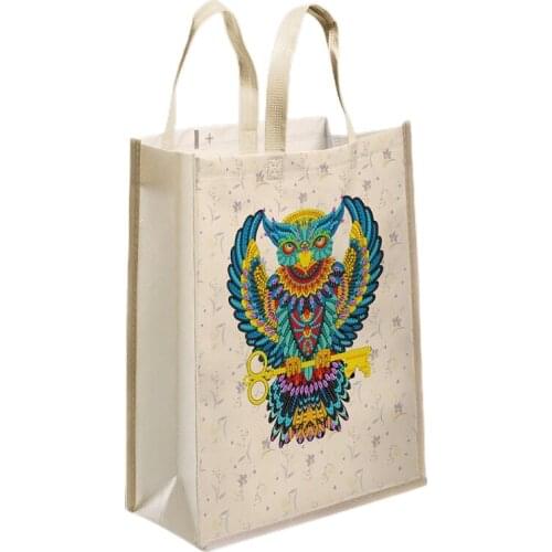 5D DIY Painting Tote Bag Reusable Grocery Bags Fashionable Shopping Daily Organizer Art Handbag