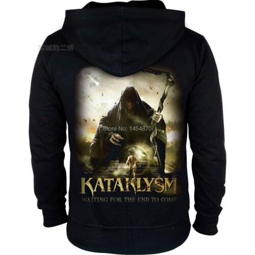 7 kinds wizard Master Kataklysm Rock Cotton Hoodies clothing punk zipper Sweatshirt fleece death dark metal tracksuit