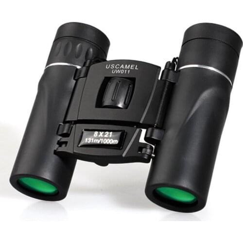 8x22 HD Powerful Binoculars 2000M Long Range Folding Mini Telescope BAK4 FMC Optics For Hunting Sports Outdoor Camping Travel
