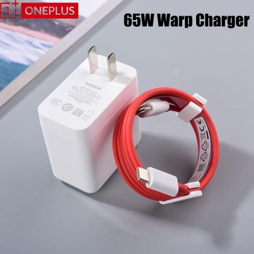 OnePlus 9 Pro EU/US Warp Charge Power Adapter 65W Charger Cable Quick Charge 1M PD Cable For One Plus 9R 8 Pro 8T Nord N100 N10
