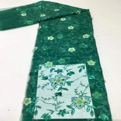 African Lace Embroidered Fabric Nigerian Sequins Lace Fabrics 2021 High Quality Lace French Lace Fabric For Women Sew jh21-93