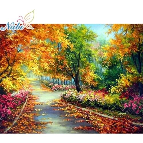 DIY Diamond Painting Forest Full Square Rhinestone Diamond Embroidery 100% Display Scenic Cross Stitch Mosaic Home Decor Resin