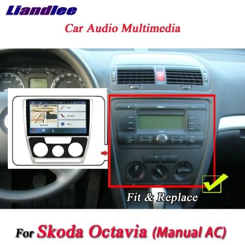 Car Android System For Skoda Octavia Manual AC 2007 2008 2009 Radio Multimedia Player GPS Wifi Navigation HD Stereo Screen