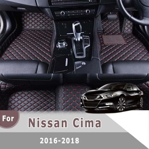RHD Carpets Car Floor Mats For Nissan Cima 2018 2017 2016 Auto Accessory Kits Protect Foot Pedals Interior Cover Anti-Dirty