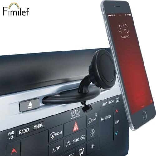 Fimilef Magnetic Car Phone Holder CD Slot Stand Mount Mobile Support Cellular Phone Smartphone Holder in Car For Iphone5 6 7 8