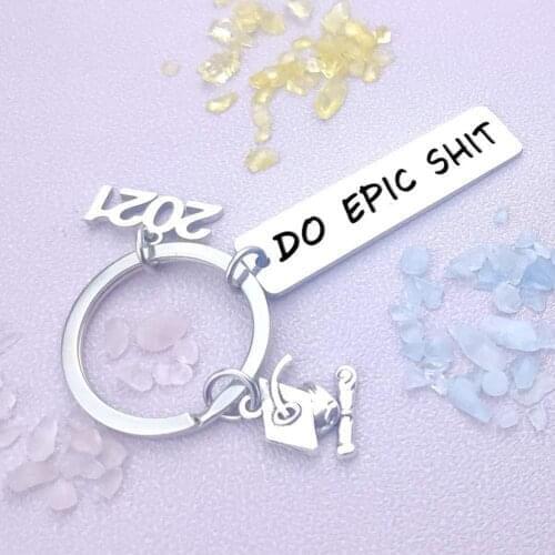 Keychain 2021 Graduation Gift For Her Men Student Graduate Grads Women Men Charm Couple Key Ring Drop Shipping