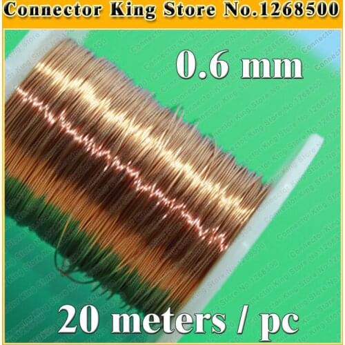 ChengHaoRan 0.6 mm *20m / pc QA-1-130 2UEW Polyurethane enameled Wire Copper Wire enameled Repair cable