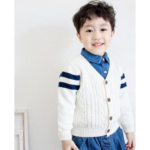 Kids Clothes Autumn Winter Boys Sweater Preppy Style Baby Boys Cardigan Coat Thickening Toddler Kids Sweater Jacket BC720