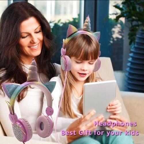 Girls Wired Headphone Lovely Shape Earphone Computer Mobile Phone Gamer Headset LX9B