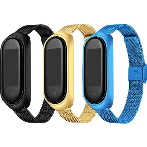 Replacement Strap for Xiaomi Mi Band 6 Wristband Smart Watches Accessories Metal Stainless Steel Wrist Strap for Xiaomi MiBnad 6