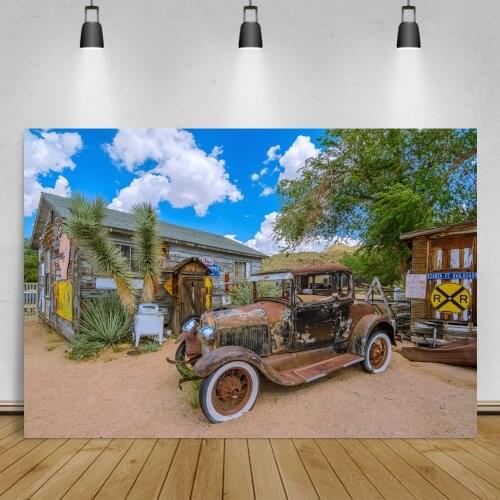 Laeacco Saloon Backdrops For Photographic Old Wooden Warehouse West Cowboy Carriage Wild Scenic Photo Background Photo Studio