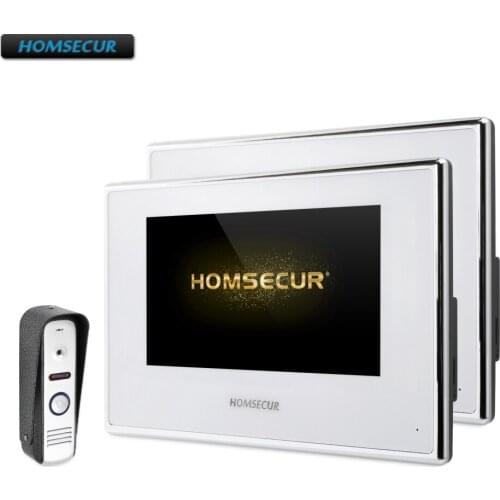 HOMSECUR 4 Wire AHD Video Door Phone Intercom System with Dual-way Intercom BC021HD-S+BM718HD-W