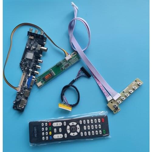 Kit for LTN154X1-L02/LTN154AT01 1280X800 3363 DVB-T TV controller board 15.4" VGA AV digital DVB-C LCD 30pin 1 CCFL USB HDMI