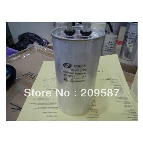 AC Motor Capacitor Air Conditioner Compressor Start Capacitor CBB65 450VAC 100uF