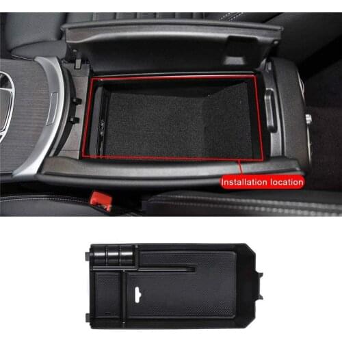 ABS Plastic Central Armrest Storage Box For Mercedes-Benz C GLC Class W205 C180 C200 C260 C300 GLC200 GLC260 GLC300