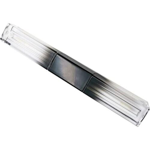 Square Double Head Transparent Gradient Black Lip Gloss Tube Black Gradient Custom Lip Gloss Tube Balm Container