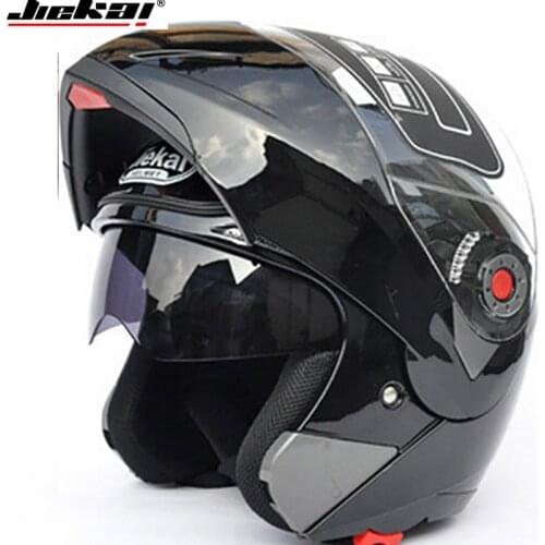 Motorcycle Dual Visor helmets Modular Flip Up helmet racing double lens capacete casco moto DOT ECE helmet JIEKAI 105