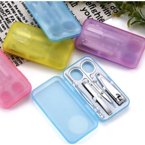 Taoye teemo 4pcs/set New Manicure Nail Clippers Pedicure Set Portable Travel Hygiene Kit Stainless Steel Nail Cutter Tool Set