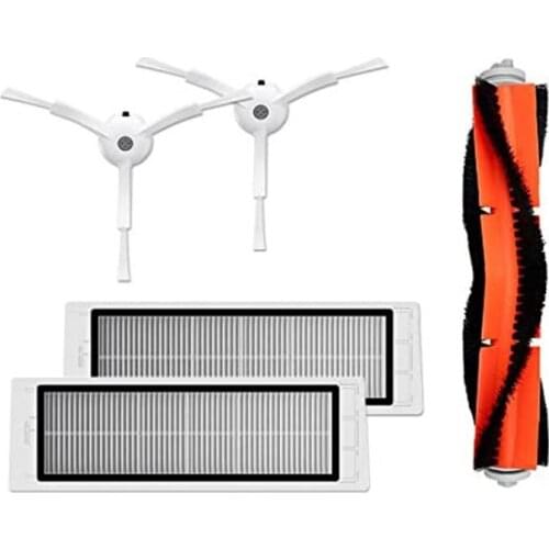5Pcs Replacement Parts Kit for Xiaomi Mijia 1C Robot Accessories Side Roller HEPA Filter Main Brush Mop