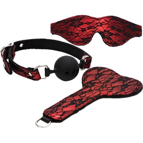 Sex Toy Kits Flirting Sex Toys Goggles Mouth Plug 3 Piece Set of Men and Women Couples Bed Adult Sm Sex Products