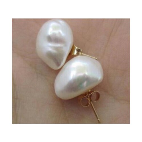 Wholesale price natural AAA 10-11 mm South Sea White Pearl Earrings