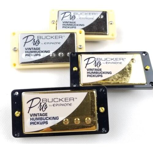 1 Set Original Genuine Epi Standard PRO Electric Guitar Alnico Humbucker Pickup Nickel / Gold Cover