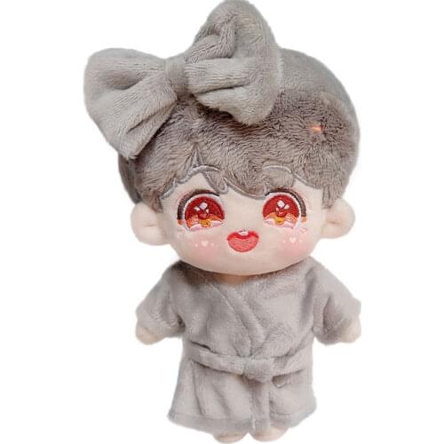Pajama bathrobe 20cm baby clothes 20cm exo doll clothes Pajama bathrobe butterfly headband suit doll accessories