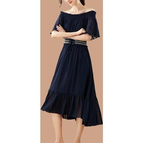 Dress Summer Women Clothes Vintage Off Shoulder Boho Long Dresses Woman Sexy Ruffles Beach Party Vestidos Robe Femme