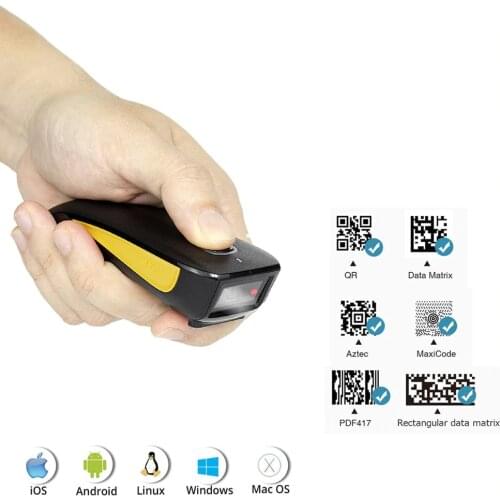 NETUM NT-L5 Wired 2D Barcode Scanner AND C750 Wireless Bluetooth QR Bar code Reader PDF417 Scanner for mobile payment Industry
