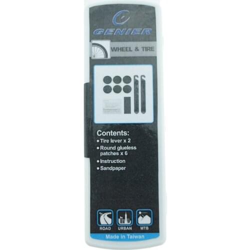 Patch Repair Kits GENIER B116005 Tire Lever Round Glueless Patches Sandpaper for tire repair
