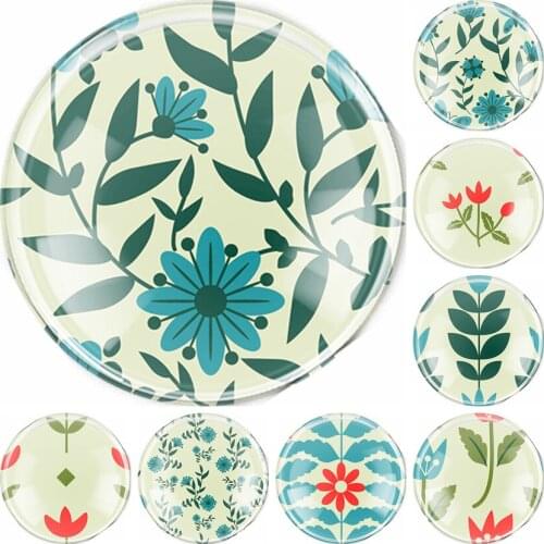 Handmade 6 Size Glass leaf Flatback Camo Cabochon Domed DIY Jewelry Charm Photo Pendant Setting