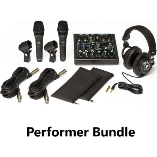 Runningman Performer Bundle 6-Channel Effects Mixer & Microphone Headphone Recording Kit For Vocalist Karaoke Solo Artist Stage
