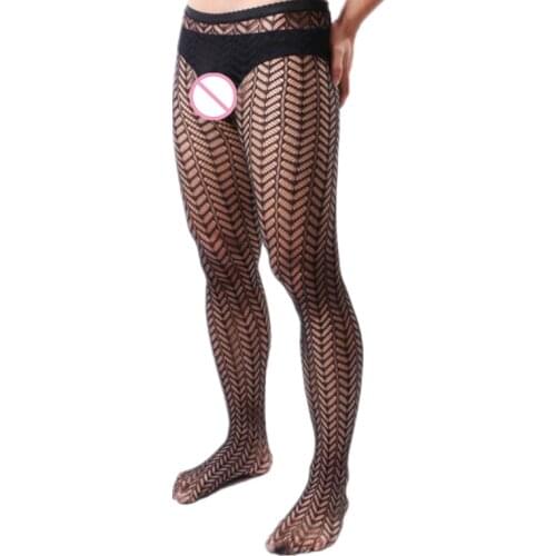 Mens Stockings Sexy Man Tights Cool Pantyhose Male Fishnet Lingerie Funny Gay Sissy Adult Pantyhose Fetish Men Exotic Apparel
