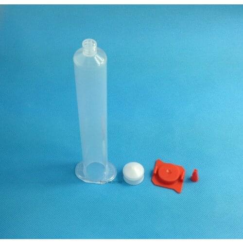20sets/lot 55cc Clear Air Dispense Syringe Barrel 4-pieces(barrel+stopper+tip cap+end cap)