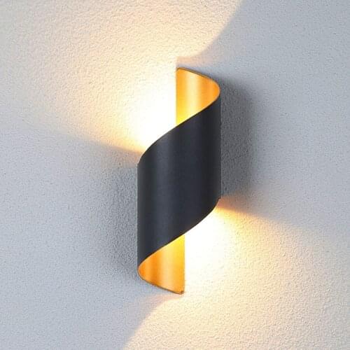 Spiral Shape Up Down Porch Light 10W Modern IP65 Waterproof LED Wall Light Decoration Home Villa Hotel Shop Aisle Corridor